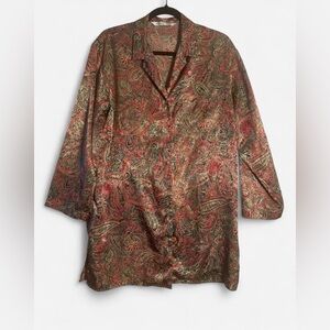 Victoria's Secret Red and Gold Paisley Fabric